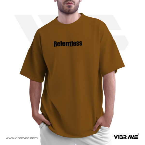 vibrave essential collection unisex easy to buy koko available Brown oversized tee