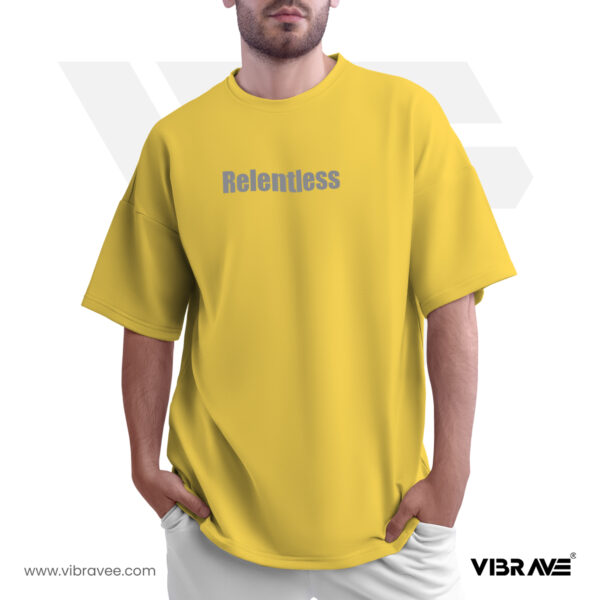 vibrave essential collection unisex easy to buy koko available Mustard yellow oversized tee